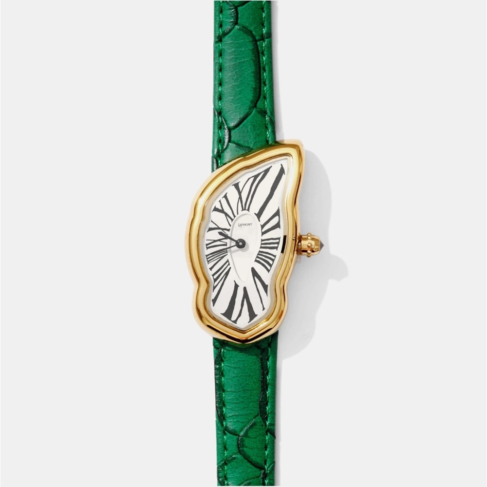 COPY - Laphont Melted Watch Green and Gold
